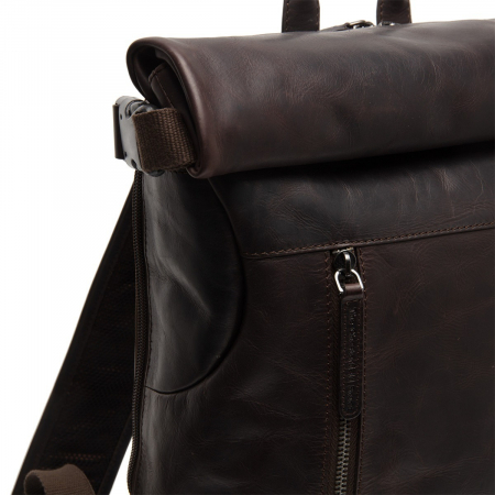 Rucsac din piele naturala, The Chesterfield Brand, Mazara unisex, Maro inchis [1]