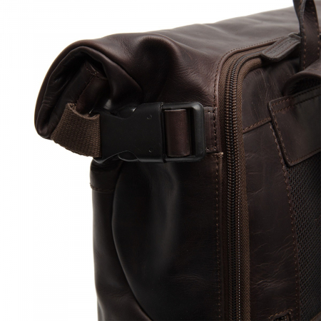 Rucsac din piele naturala, The Chesterfield Brand, Mazara unisex, Maro inchis [2]