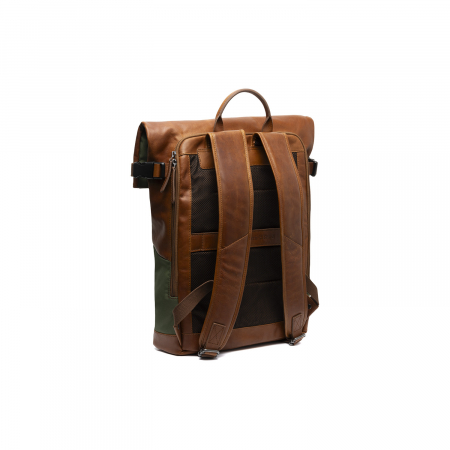 Rucsac din piele si nylon, The Chesterfield Brand, Bornholm, Verde olive [5]