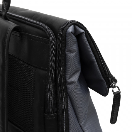 Rucsac din piele si nylon, The Chesterfield Brand, Trondheim, Gri [4]
