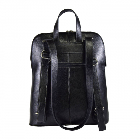 Rucsac/geanta dama din piele naturala moale, model 213, Negru [3]