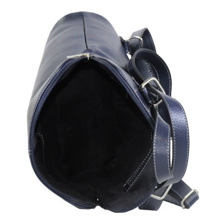 Rucsac/geanta dama din piele naturala moale, model 213, Bleumarin [5]