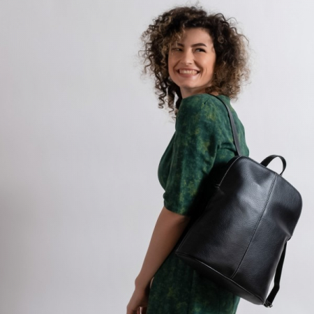 Rucsac/geanta dama din piele naturala moale, model 213, Maro [4]