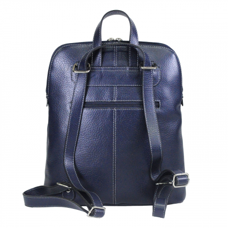 Rucsac/geanta dama din piele naturala moale, model 213, Bleumarin [3]