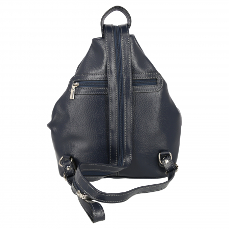 Rucsac/geanta dama din piele naturala moale, model 133, Bleumarin mat [4]