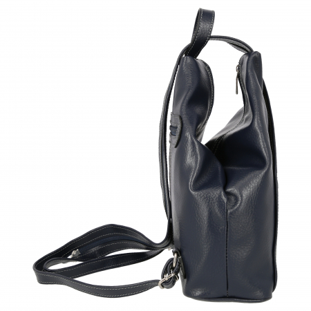 Rucsac/geanta dama din piele naturala moale, model 133, Bleumarin mat [5]
