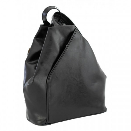 Rucsacuri - Rucsac/geanta dama din piele naturala fina, model 133, Negru