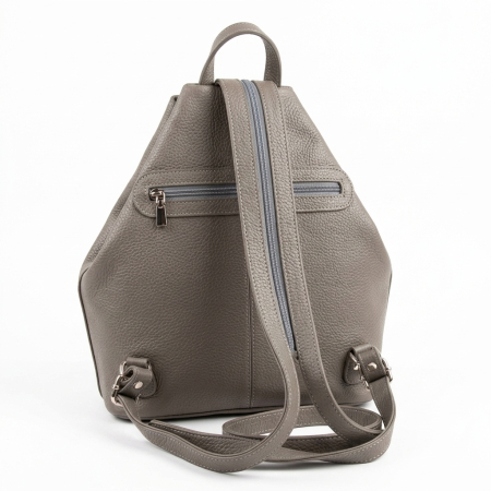 Rucsac/geanta dama din piele naturala moale, model 133, Gri [2]