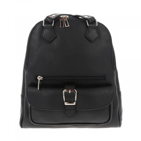 Rucsac/geanta dama din piele naturala moale, model 194, Negru [1]