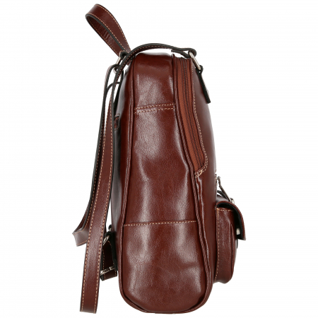 Rucsac/geanta dama din piele naturala, model 194, Maro coniac [3]