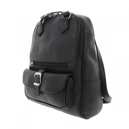 Rucsac/geanta dama din piele naturala moale, model 194, Negru [3]