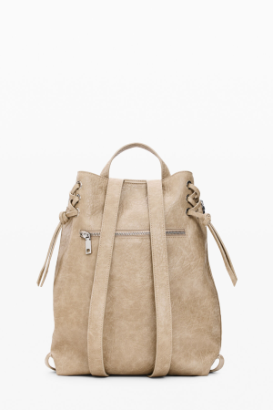 Rucsac / geanta de dama, Desigual, seria Half Logo Luen - Bej crud [4]