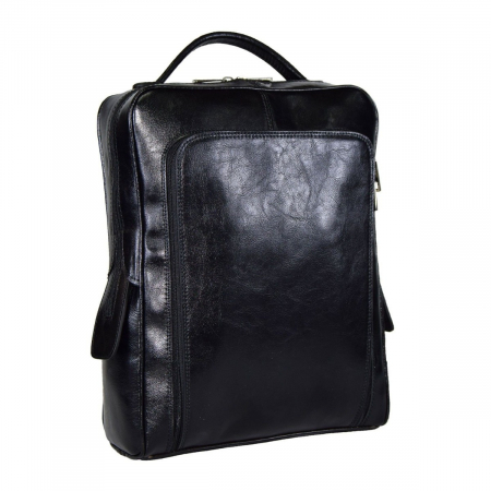 Rucsacuri - Rucsac unisex, din piele naturala, model 236, Negru
