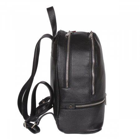 Rucsac dama din piele naturala moale, model 238, Negru mat [1]