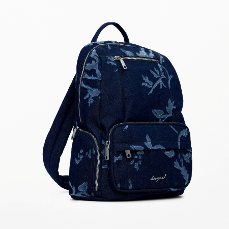 Rucsac mare de dama din denim, Desigual, seria Kilo Chester Mini, Bleumarin [1]