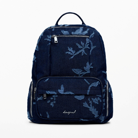 Rucsac mare de dama din denim, Desigual, seria Kilo Chester Mini, Bleumarin [5]