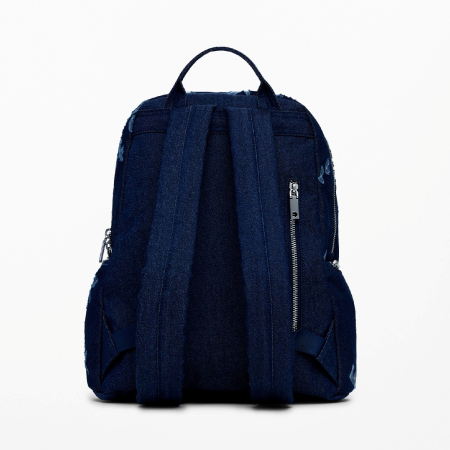 Rucsac mare de dama din denim, Desigual, seria Kilo Chester Mini, Bleumarin [7]