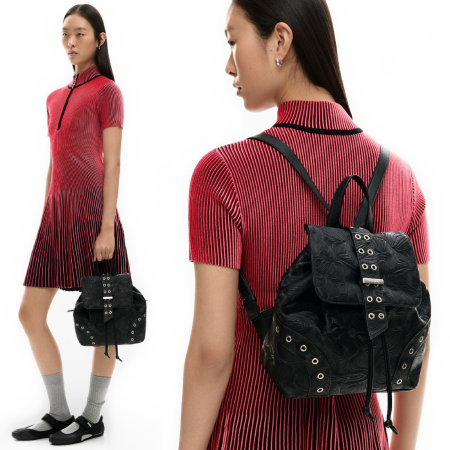 Rucsac mic de dama, Desigual, Leiria, Negru [2]