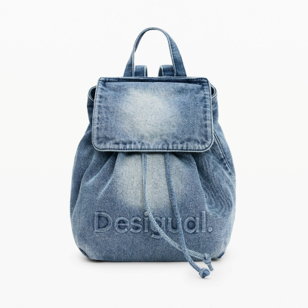 Rucsac mic de dama, Desigual, Logo, denim Albastru [4]