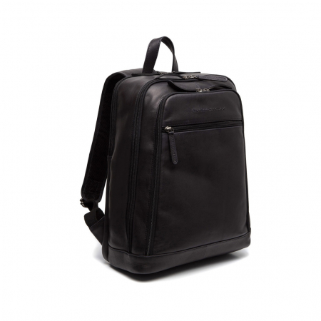 Rucsacuri - Rucsac cu compartiment laptop 14 inch, The Chesterfield Brand, din piele naturala, Detroit, Negru
