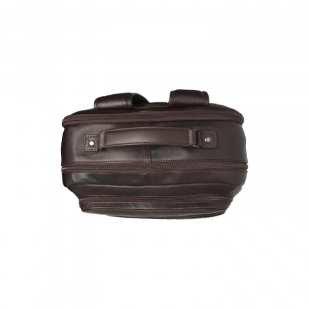 Rucsac calatorii / laptop 15,4 inch, The Chesterfield Brand, din piele, model Lennox, Maro inchis [4]