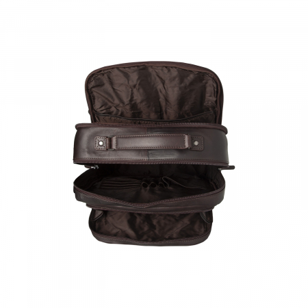 Rucsac calatorii / laptop 15,4 inch, The Chesterfield Brand, din piele, model Lennox, Maro inchis [5]