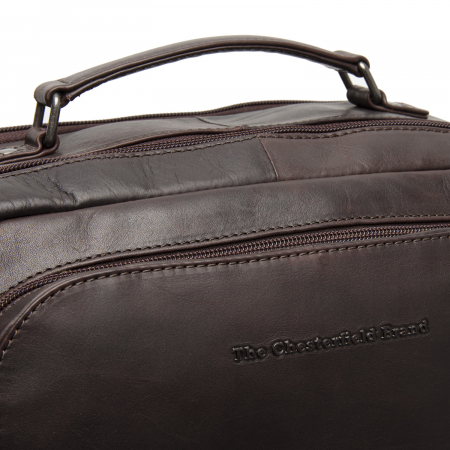 Rucsac calatorii / laptop 15,4 inch, The Chesterfield Brand, din piele, model Lennox, Maro inchis [3]