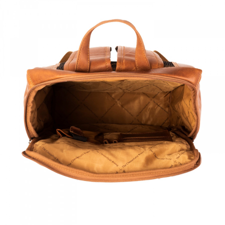 Rucsac pentru laptop de 15,4 inch, The Chesterfield Brand, din piele, model Rich, Maro coniac [6]