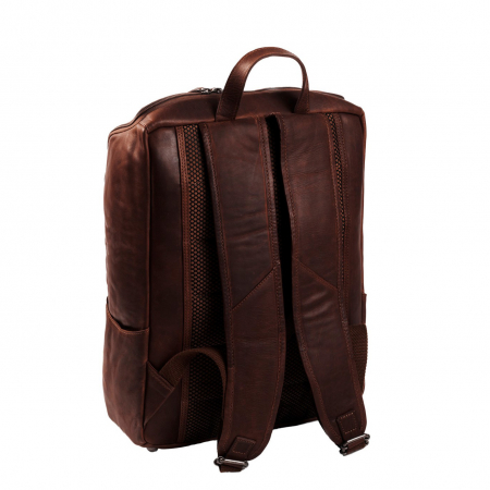 Rucsac pentru laptop de 15,4 inch, The Chesterfield Brand, din piele, model Rich, Maro inchis [2]