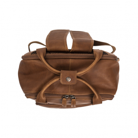 Rucsac pentru tableta si laptop de 14 inch, The Chesterfield Brand, din piele naturala, model Belford, Maro coniac [5]