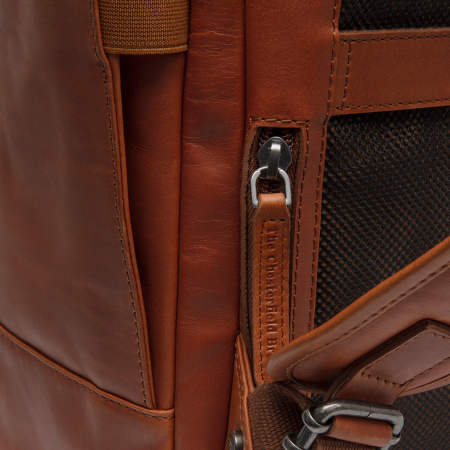 Rucsac pentru tableta si laptop de 15 inch, The Chesterfield Brand, din piele naturala, Calden, Maro coniac [5]