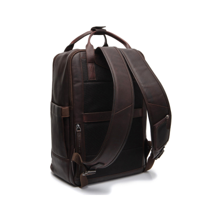Rucsac pentru tableta si laptop de 15 inch, The Chesterfield Brand, din piele naturala, Calden, Maro inchis [6]