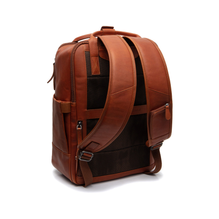 Rucsac pentru tableta si laptop de 15 inch, The Chesterfield Brand, din piele naturala, Calden, Maro coniac [6]