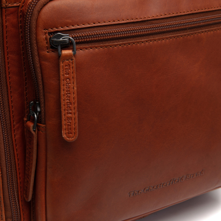 Rucsac pentru tableta si laptop de 15 inch, The Chesterfield Brand, din piele naturala, Calden, Maro coniac [4]