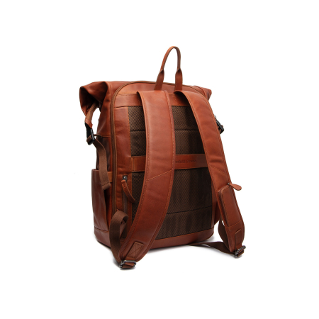 Rucsac pentru tableta si laptop de 16 inch, The Chesterfield Brand, din piele naturala, Remo, Maro coniac [4]