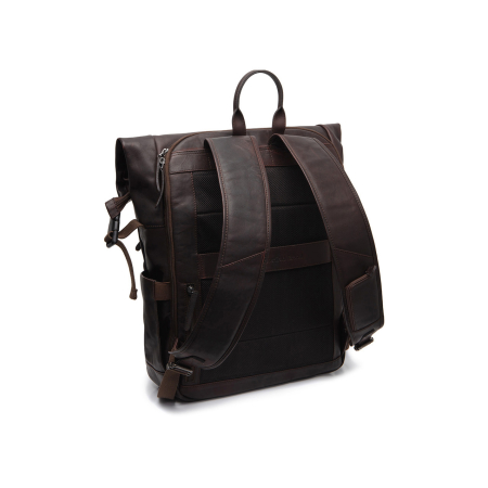 Rucsac pentru tableta si laptop de 16 inch, The Chesterfield Brand, din piele naturala, Remo, Maro inchis [6]