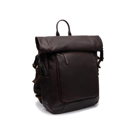 Rucsac pentru tableta si laptop de 16 inch, The Chesterfield Brand, din piele naturala, Remo, Maro inchis [1]