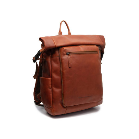 Rucsac pentru tableta si laptop de 16 inch, The Chesterfield Brand, din piele naturala, Remo, Maro coniac [2]