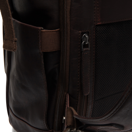 Rucsac pentru tableta si laptop de 16 inch, The Chesterfield Brand, din piele naturala, Remo, Maro inchis [4]