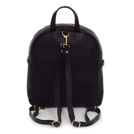 Rucsac piele neagra cu fermoare model 58254 [2]