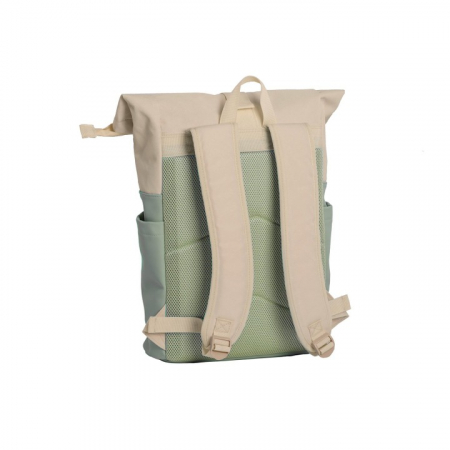 Rucsac Rolltop impermeabil Daniel Ray 15,6 inch Pittsburgh, Verde menta / Bej [4]