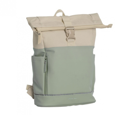 Rucsacuri - Rucsac Rolltop impermeabil Daniel Ray 15,6 inch Pittsburgh, Verde menta / Bej
