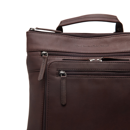 Rucsac si geanta, 2 in 1, The Chesterfield Brand, din piele naturala, Caldero, Maro inchis [1]