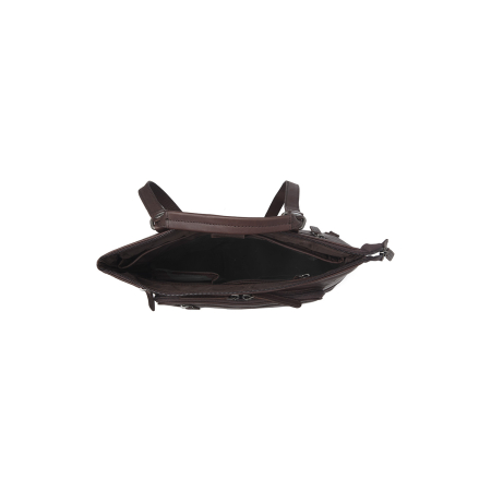 Rucsac si geanta, 2 in 1, The Chesterfield Brand, din piele naturala, Caldero, Maro inchis [4]