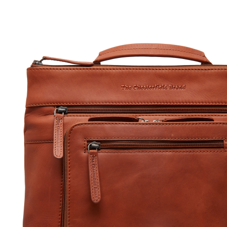 Rucsac si geanta, 2 in 1, The Chesterfield Brand, din piele naturala, Caldero, Maro coniac [3]