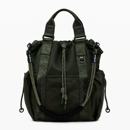 Rucsac si geanta de dama, Desigual, Modular Discover, Verde army [1]