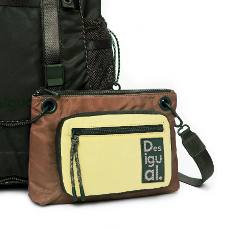 Rucsac si geanta de dama, Desigual, seria Basic Modular Discover, Verde Army [2]