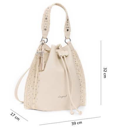 Rucsac si geanta de dama, Desigual, seria Gallium Harlan, Bej crud [1]