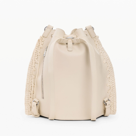 Rucsac si geanta de dama, Desigual, seria Gallium Harlan, Bej crud [5]