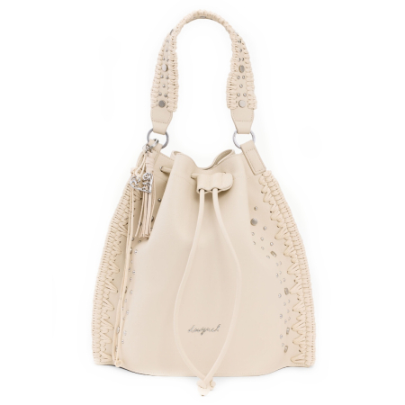 Rucsac si geanta de dama, Desigual, seria Gallium Harlan, Bej crud [4]